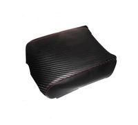 Decoración del coche Cubierta de reposabrazos de cuero suave para Tundra 2007-2013, embellecedor de cubierta de caja de reposabrazos de Control central de empalme de fibra de carbono(Red line)