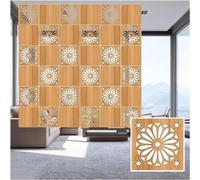 Decoración del divisor de casa Separador de habitación colgante, Panel de pantalla de pared decorativo para sala de estar de plástico de madera, pantalla decorativa de hotel, 2 estilos Separador de