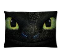 Decoración del dormitorio Cómo entrenar a tu dragón noche furia funda de almohada rectangular con cremallera diseño de dos lados impreso 18* 18 almohadas, funda de cojín