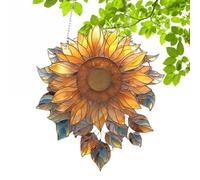 Decoración del hogar de girasol, atrapasueños de girasol - Decoración de pared de girasol elegante escaparate acrílico - Atrapasueños de flores vibrantes con diseño flexible para decoración de cocina,