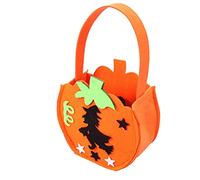 Decoración del hogar de Halloween, bolsa de truco o bolsa de mano, reutilizable, para dulces, regalos, compras, eventos, horizonte, póster (H, talla única)
