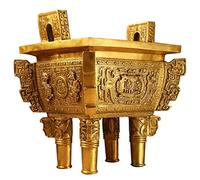 Decoración del hogar de la Estatua: decoración de esculturas de esculturas coleccionables Modernas decoración de la Mesa de esculturas Feng Shui Adornos Ding Adornos Incienso Quemador Ding Puro Cobre