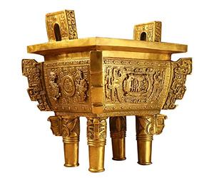 Decoración del hogar de la Estatua: decoración de esculturas de esculturas coleccionables Modernas decoración de la Mesa de esculturas Feng Shui Adornos Ding Adornos Incienso Quemador Ding Puro Cobre