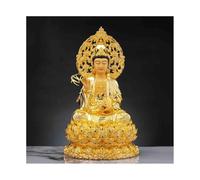 Decoración del hogar Estatua de Buda de Cobre Puro con Asiento de Loto for la Entrada de la Sala de Estar del hogar, decoración Feng Shui, Adornos de adoración Zen.(Pequeño)