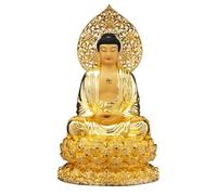 Decoración del hogar Estatua de Buda de Cobre Puro for la Entrada de la Sala de Estar del hogar, decoración Feng Shui, Adornos de adoración Zen(Grande)
