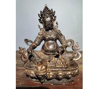 Decoración del hogar Feng Shui Estatua Antigua de Buda de Bronce Adorno de Escritorio Figuras de latón Artesanías Figuras de latón Estatua de Buda DIO