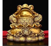 Decoración del hogar Feng Shui Rana del Dinero Sapo de latón Sapo de Tres Patas Estatua del Sapo del Dinero de la Riqueza Sapo del Dinero de la suert