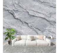 Decoración del hogar Fotomural 300x210cm 3d Moderno MáRmol Textura De Piedra Papel Pintado Panorámico ExtraíBle Para Despegar Y Pegar Blanco GrisáCeo Para salón Dormitorios,Comedores HD Papel Tapiz