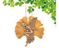 Decoración del jardín de Hojas de Ginkgo | de árbol al Aire Libre Decoracións de jardíns de | Percha Decorativa de Metal simbólica | Figura de jardín Resistente a la Intemperie | Decoraci