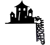 Decoración del marco de la puerta de Halloween | ECK Decoration Metal | Decoración espeluznante de 7.87 pulgadas para marcos de puertas en estilo de hogar Spook | Clima de diseño de escudo