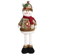 Decoración del muñeco de nieve - Figura de Santa de Navidad, Estatua de vacaciones de piernas ajustables, adorable de invierno | Centro de mesa de comedor, exhibición de estante de repisa, acen
