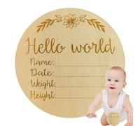 Decoración del panel de anuncios del niño, recuerdos del anuncio - Nombre de nacimiento Fecha de registro Signo del anuncio | Niños y niñas Momento Padres Recuerdo Novedad Keepsake para la sala de é