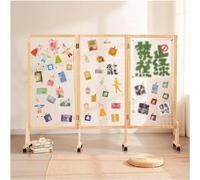 Decoración del separador del hogar, rejilla de madera independiente, exhibición de pared, pantalla móvil de sala de estar, pantalla de protección de habitación, divisor colgante (3 piezas, 65 x 155 cm