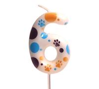 Decoración digital para tarta de cumpleaños para perros del 0 al 9