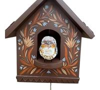Decoración dinámica hecha a mano de madera para pájaros con movimiento cinético suave que se mueve para crear sombras relajantes, decoración de pared cinética única con casa de pájaros de madera