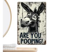 Decoración divertida para cuarto de baño, agujeros pretaladrados, decoración divertida para inodoros y inodoros, letreros divertidos en la pared, adecuada para interiores y exteriores, inodoros y
