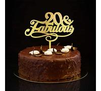 Decoración dorada para tarta de cumpleaños número 20 y 20 años de edad, decoración de feliz cumpleaños con nombre personalizado para cualquier número de edad, regalo de cumpleaños de 20 aniversario