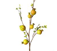 Decoración elegante de la rama de la granada para las bodas y los espacios de vida Diseño floral artificial (verde)