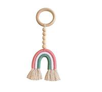 decoración elegante de las paredes de tapices, Macramé Arco Iris for Colgar en la Pared, Tapiz Boho con Cuentas de Madera, Decoración Hecha a Mano for Colgar en la Pared for cumpleaños Infantil, decor