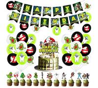 Decoración Extreme Ghostbusters para Cumpleaños - Globos, Pancarta The Real Ghostbusters y Decoración para Tarta