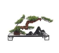 Decoración Falsa Árbol de bonsái Artificial, decoración Plantas Falsas for Interiores con macetas cerámica for Mesa hogar, Escritorio Oficina Árbol bonsái Artificial