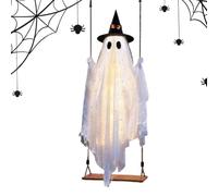 Decoración Fantasma Al Aire Libre Con Sombrero De Mariposa Iluminado Grande Espeluznante