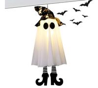 Decoración fantasma iluminada Halloween LED funciona con pilas
