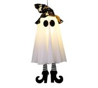 Decoración fantasma iluminada Halloween LED funciona con pilas