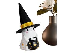 Decoración Fantasma Luminosa | Decoración Interior Halloween Fantasma de Resina,Estatua De Miedo LED Fiesta para Mesa Bandeja De Plantas Centro De Mesa Chimenea Estante De