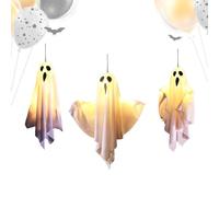 Decoración fantasma | para exterior Fantasma Set Decoraciones Especttrales | 3 Piezas Iluminación Ambiente Decoración Casa para Dormitorio Salón Terraza Jardín Pared Otoño De Miedo