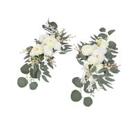 Decoración floral de simulación para respaldos de sillas de boda, mejorando el ambiente del hogar