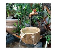 Decoración flotante para estanque con fuente de agua para estanque koi, jardín, patio y características de agua al aire libre, mejora tu paisaje con sonidos relajantes de agua