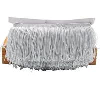 decoración fluida, Borla Latina con Flecos, Ribete de poliéster, Multicolor, 10m, 10-30cm, Costura, Vestido, Cortina, Manualidades(Light Grey,20cm)