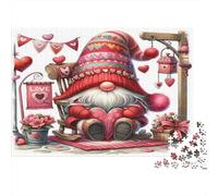 Decoración GNOME de San Valentín Puzzle 1000 Piezas para Adolescentes para Expertos Encaje Vendido Entretenimiento En Casa Cartón Ecológico 38x26cm/1000pcs