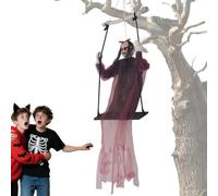 Decoración Halloween Decoraciones De Fantasma Que Se Balancea para Exterior | Accesorios De Miedo Fantasmas Con Luz Y Sonido Para Ventana Hogar Interior Porche
