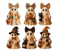 Decoración Halloween Fantasma Pack De 6 Figuras Fantasma Vintage Rústico