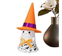 Decoración iluminada de Fantasma, Fantasmas de Halloween con Sombreros de | decoración navideña LED Estatua Espeluznante para el hogar, Chimenea, Escritorio, Chimenea, estantería, Mesa de
