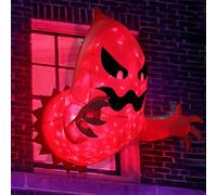 Decoración Inflable de Terror Fantasma al Aire Libre, Espeluznante Fantasma de Halloween, decoración Exterior Rota, luz LED integrada y Ventilador de 0,7 A para Jardines, etc.