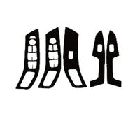 Decoración Interior Calcomanía Carbono Negra Panel Interruptor Botón Elevación Ventana Coche 4 Unidades Para Hyundai Para Elantra MD 2012-2016(Ice matt purple)