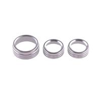 Decoración Interior Coche Compatible Con Dodge Para Durango 2016-2020 Para Ram 1500 2500 3500 2013-2018 3 Piezas Botones Interruptor Volumen AC CD Coche Moldura(Silver)