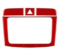 Decoración Interior Coche Para VW Para Passat B6 2006-2011 Panel De Navegación Radio Fibra Carbono Cubierta Embellecedora Pegatina Decorativa(Red 3)