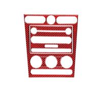 Decoración Interior Para Ford Para Mustang GT S197 2005-2009 | Adhesivo Decorativo Para Panel De CD De Consola Central De Automóvil Marco De Adhesivos Interiores(ROJO,1 JUEGO)