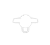 Decoración Interior Para Jeep Para Wrangler JL Para Gladiator JT 2018 2019 2020 2021 2022 2023 2024 Cubierta Decorativa Para Volante Coche Accesorios Interior Automóvil(Blanco)