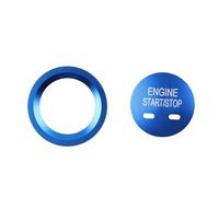 Decoración interiores Compatible Con Cadillac Para XT5 Para CT6 Para SRX Para CTS Para XTS Tapa De Anillo Para Botón Arranque Y Parada De Motor De Coche, Pegatinas, Accesorios(Azul)