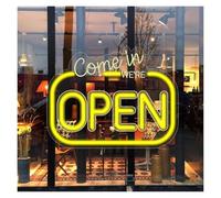 Decoración Lámparas Letrero De Neón Come In We Are Open Luz LED USB Para Cafetería, Bar, Restaurante, Salón, Decoración Estudio Cuidado La Piel, 38X29.3cm