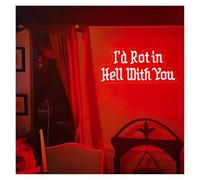 Decoración Lámparas Letrero De Neón I' D Rot In Hell With You Luz De Neón Para Dormitorio, Lámpara Decorativa De Pared, Decoración Del Hogar 40x18cm(Rojo)