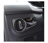 Decoracion Líneas De Molduras Embellecedores Decorativos Para Faros Delanteros Marco Interior ABS Protector Molduras Para VW Para Tiguan 2017-2018 GE(Single hole black)