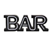 Decoración luminosa de neón con diseño de palabra, metal negro