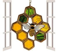 Decoración - Miel Acrílica -Decoración para el Gancho de Abeja Decorativa, Catcher para ventanas | Balcón interior al aire libre al aire libre como un adorno de Estéreo impresionante