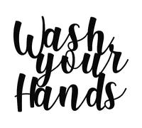 Decoración mural de baño Wash Your Hands - Letras de madera para colgar en la pared del baño lavandería - Complemento de decoración de madera para el baño